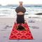 Fleur écologique imprimant le tapis 6MM de yoga en caoutchouc de suède profondément pour le sport à la maison de Pilates