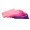 Les couleurs roses exercent des bandes d'exercice de résistance de bout droit de latex avec Carry Bag
